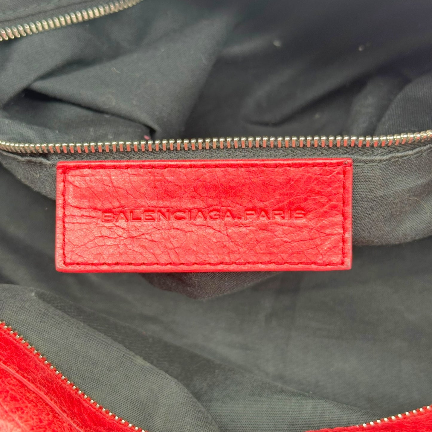 Balenciaga Red Leather City Small 2-Way Duffle Bag