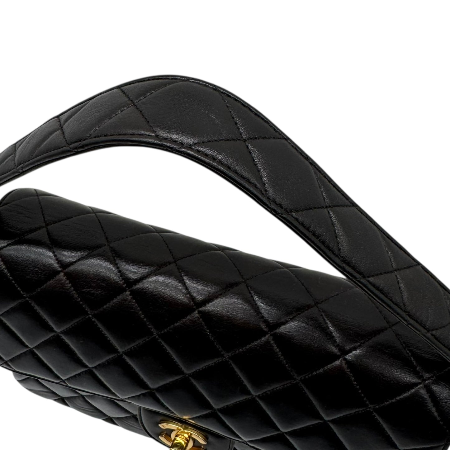 Chanel Black Matelasse Lambskin Medium Double Sided Flap Bag 1996-97 - Outfit Repeater