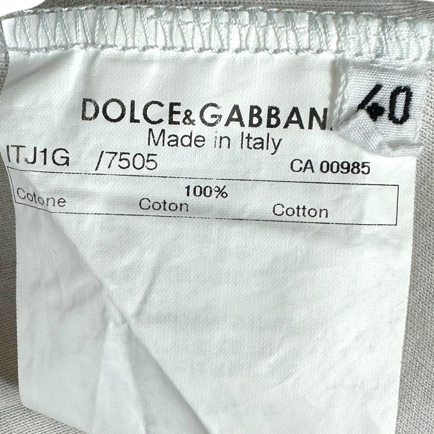 Dolce & Gabbana Gray & Gold Logo Tank