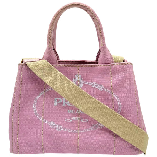 Prada Light Pink Mini Canapa Tote Bag