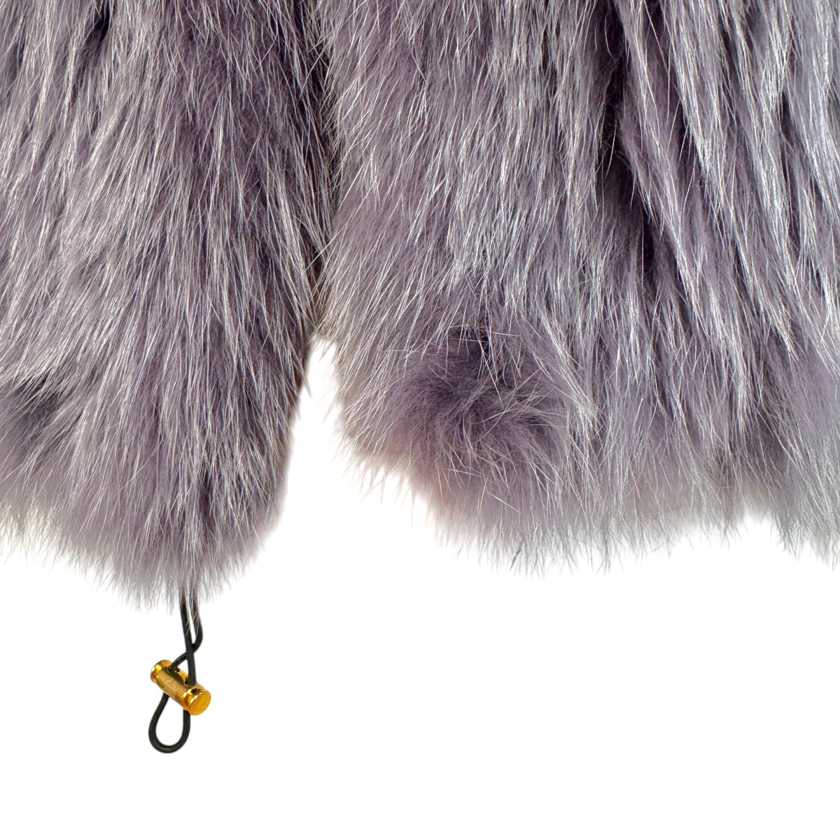 Roberto Cavalli Purple Fox Fur Hooded Sleeveless Vest