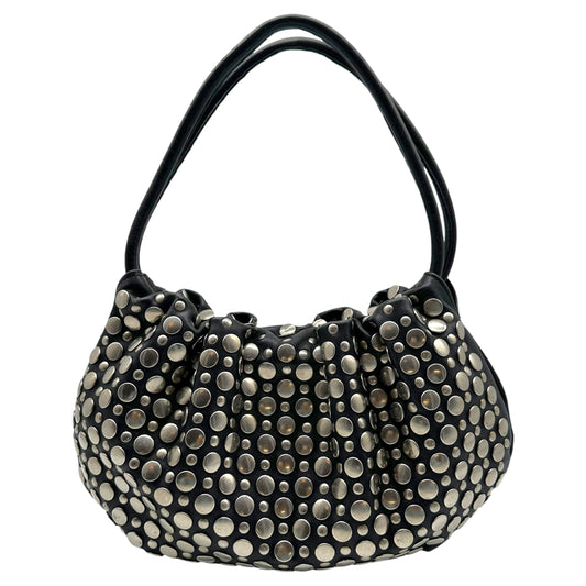 Sonia Rykiel Black & Silver Studded Domino Shoulder Bag