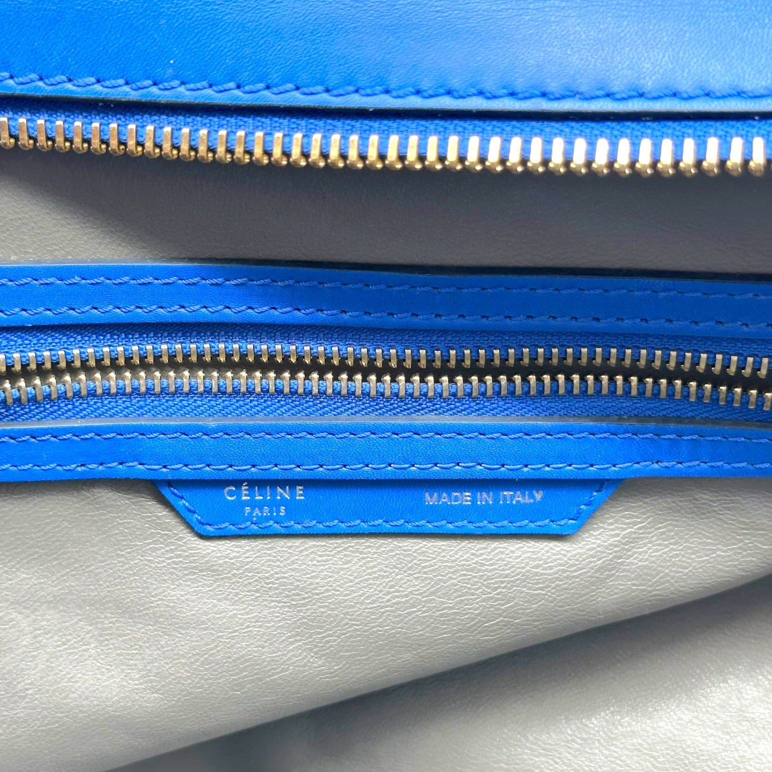 Celine Phantom Tote Cobalt Blue Suede Leather