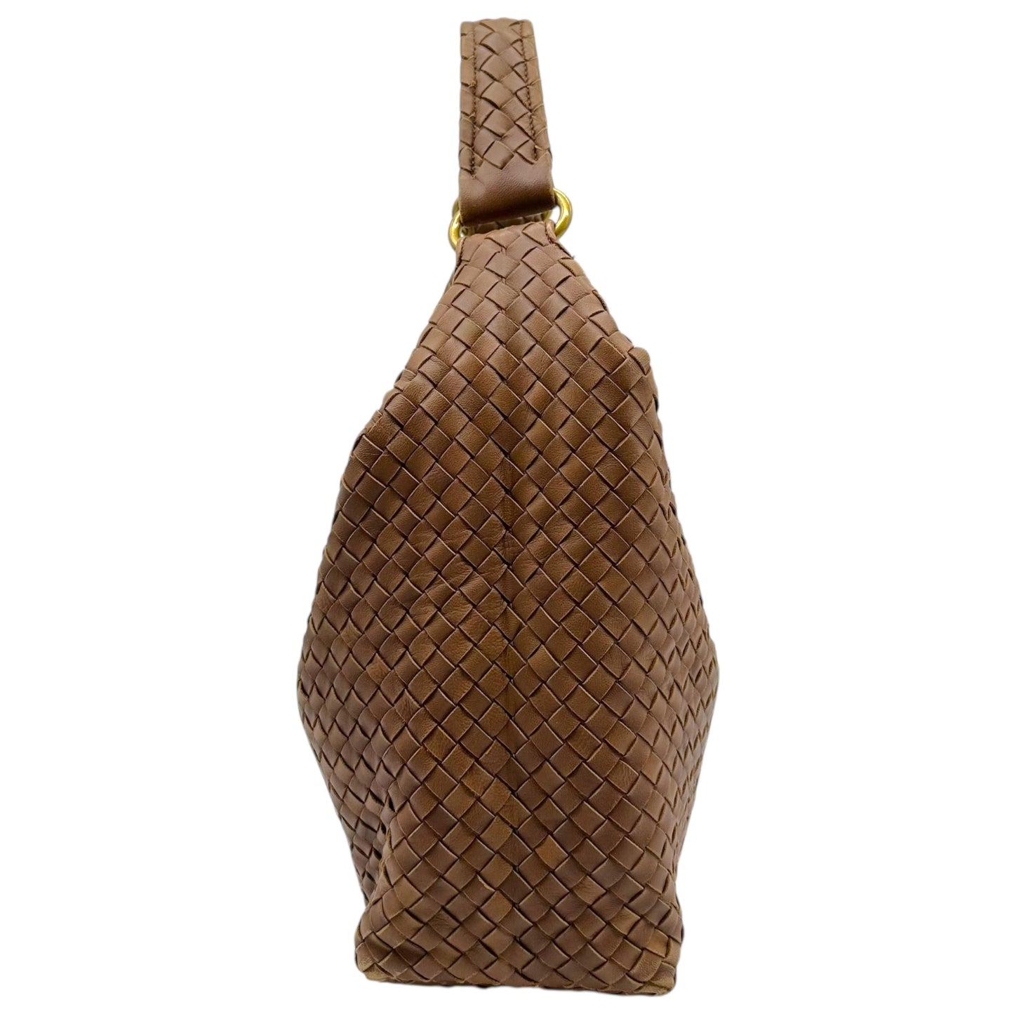 Bottega Veneta Brown Intrecciato Woven Leather Hobo Bag
