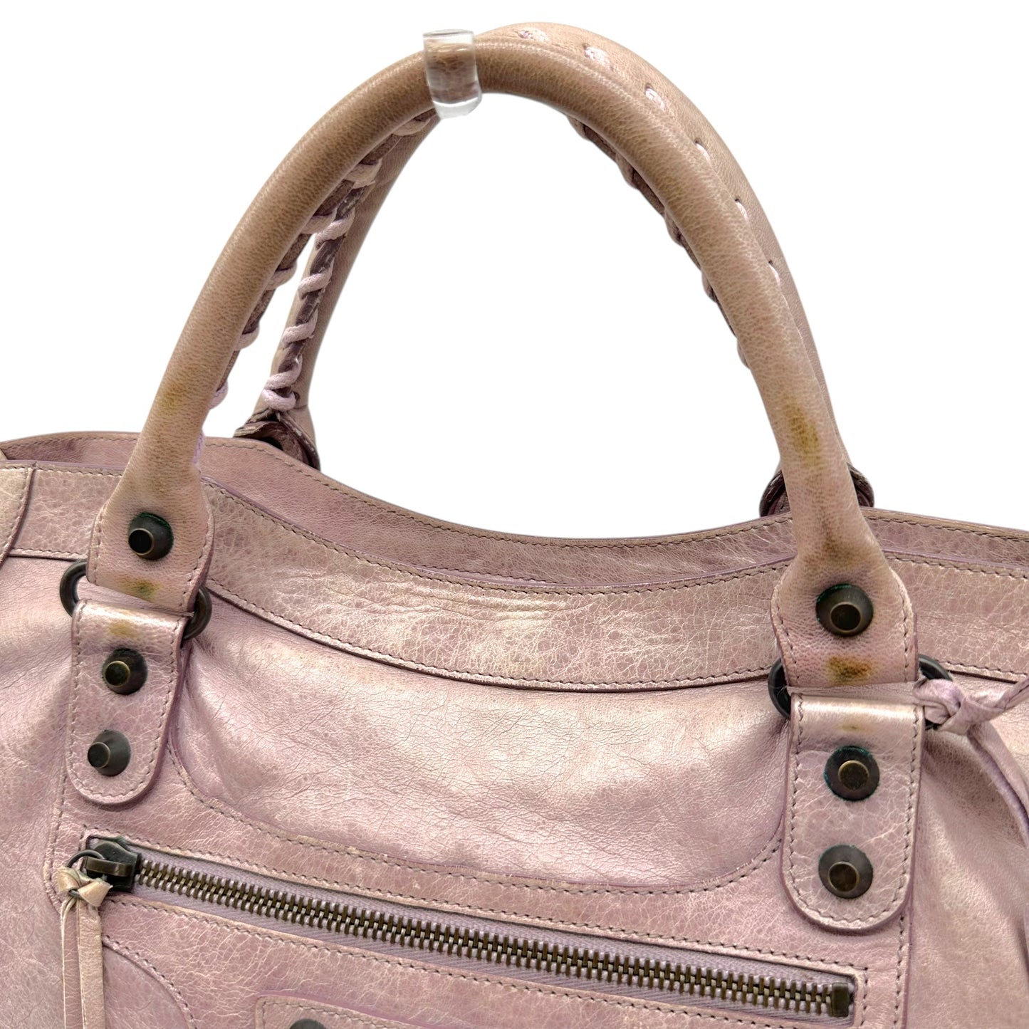 Balenciaga Lavender Leather 2-Way City Bag