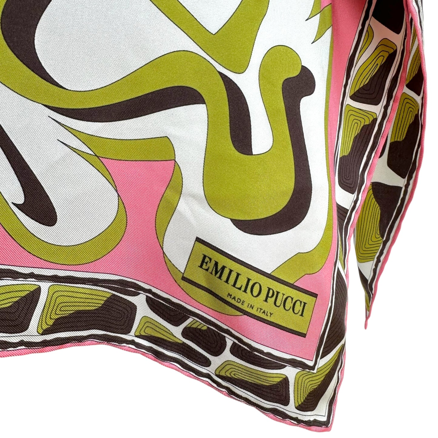 Emilio Pucci Silk Khaftan Dress Coral Green Print