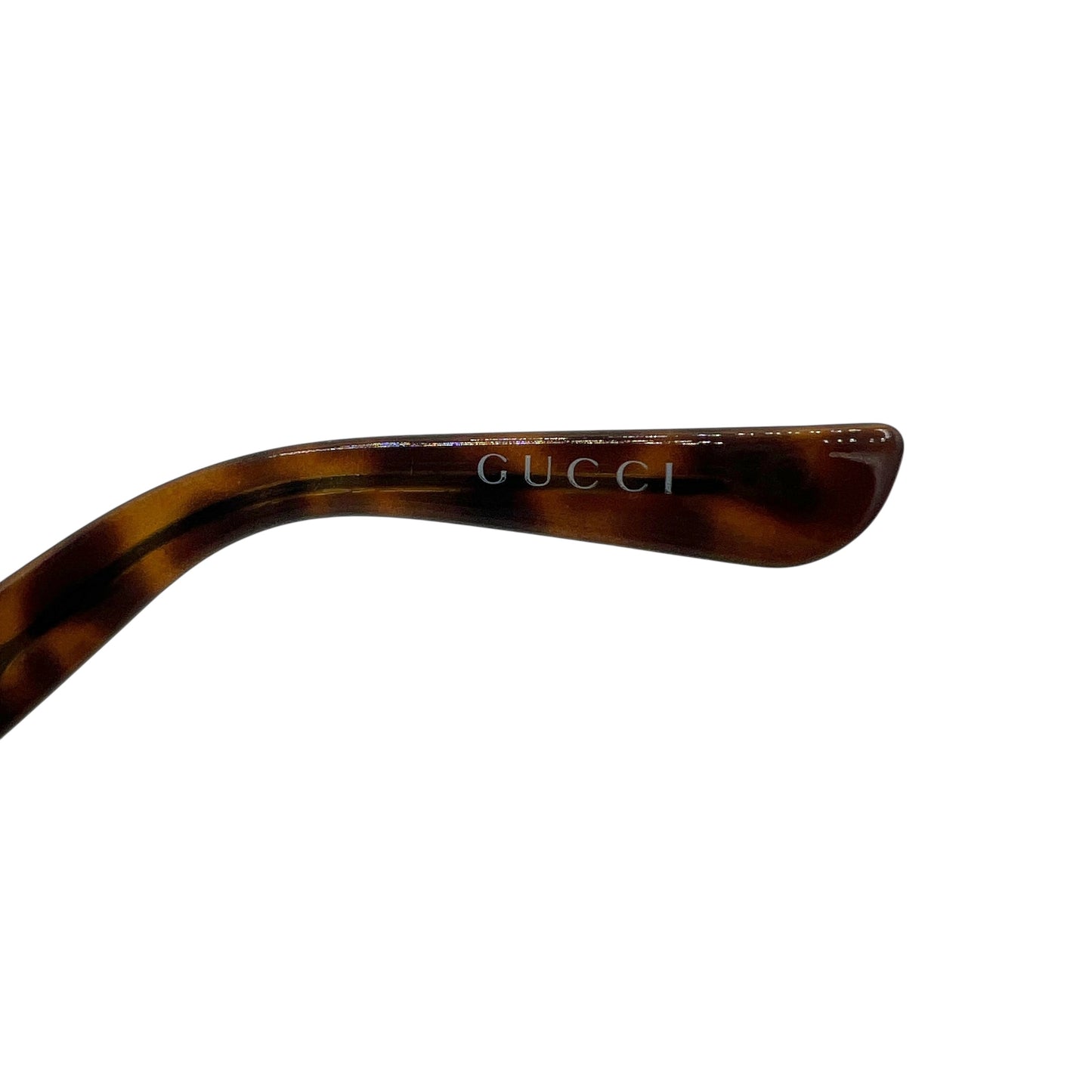 Gucci Tortoise & Gold Monogram Arm Oversized Square Sunglasses GG2999 w/ Case