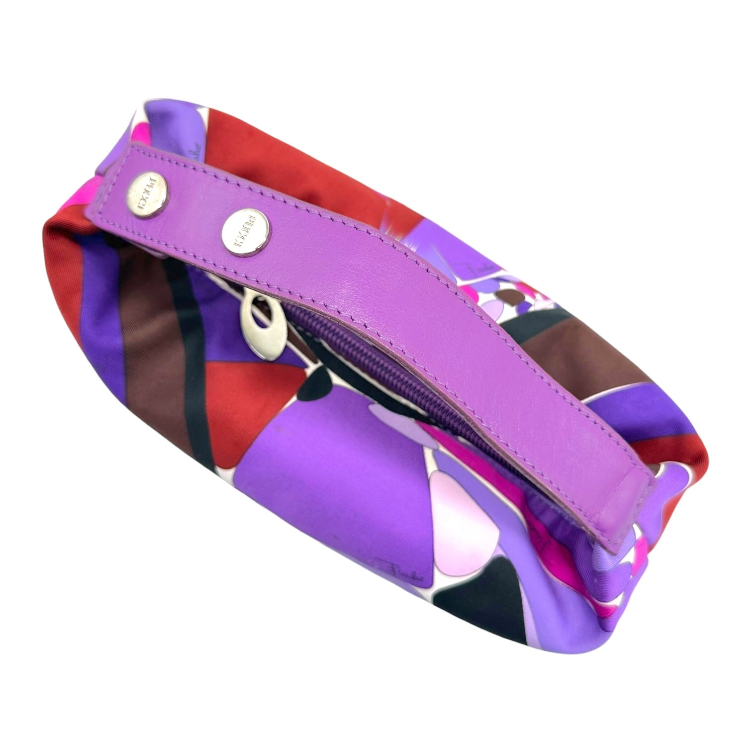 Emilio Pucci Mini Pochette Bag Purple Printed Fabric