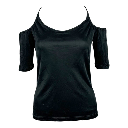 Givenchy Black Cold Shoulder Blouse With Tie Straps
