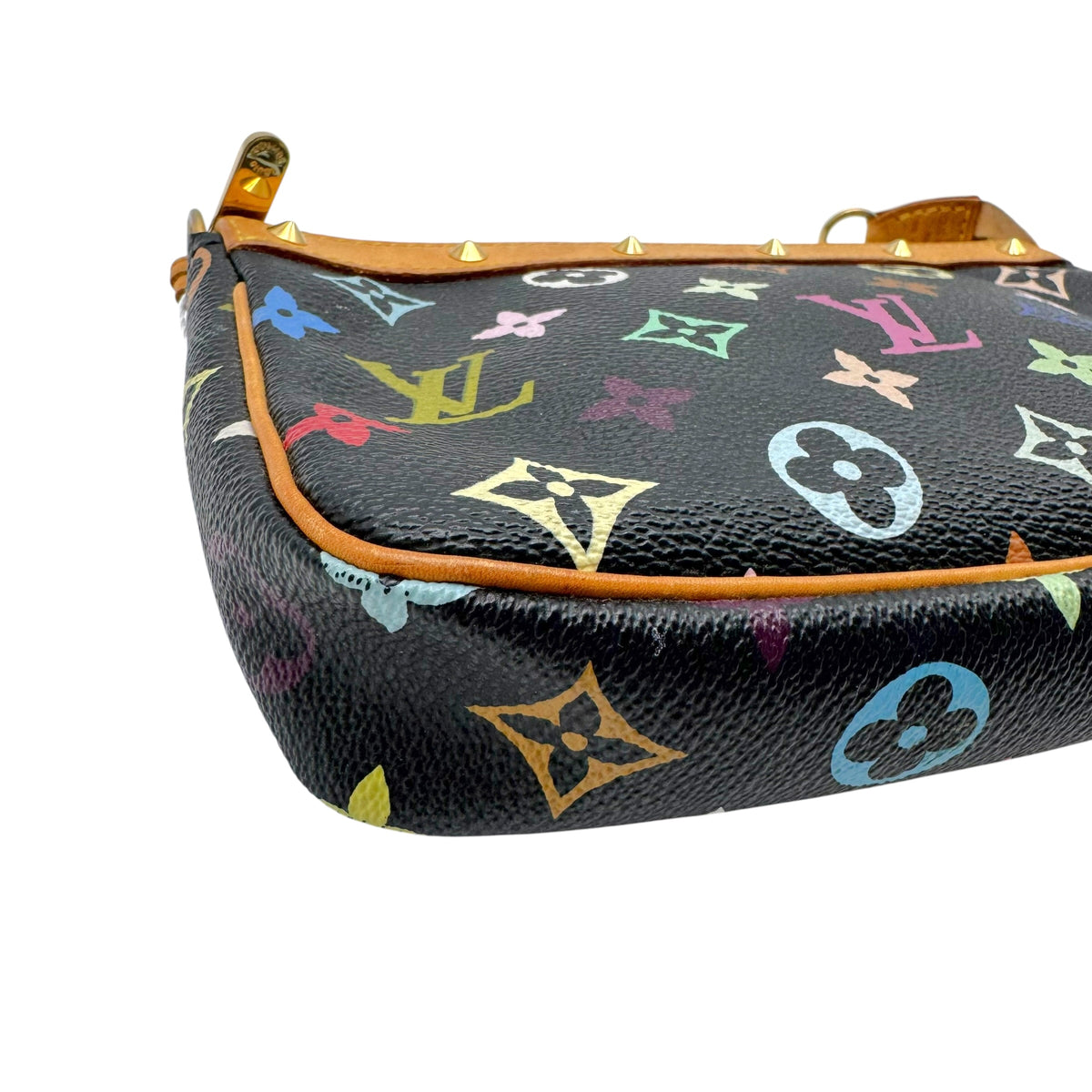 Louis Vuitton Pochette Bag Black Multicolor Murakami
