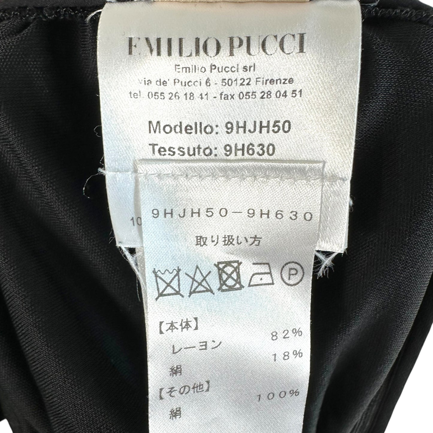 Emilio Pucci Black Multicolor Printed Panel Midi Dress