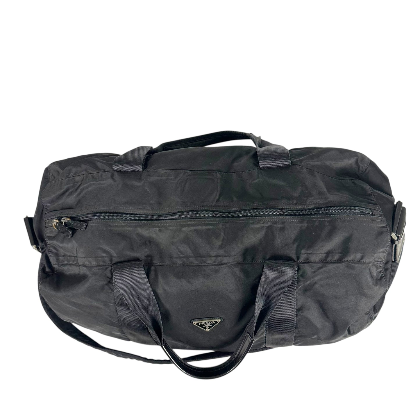 Prada Black Nylon Barrel 2-Way Duffle Bag - Outfit Repeater