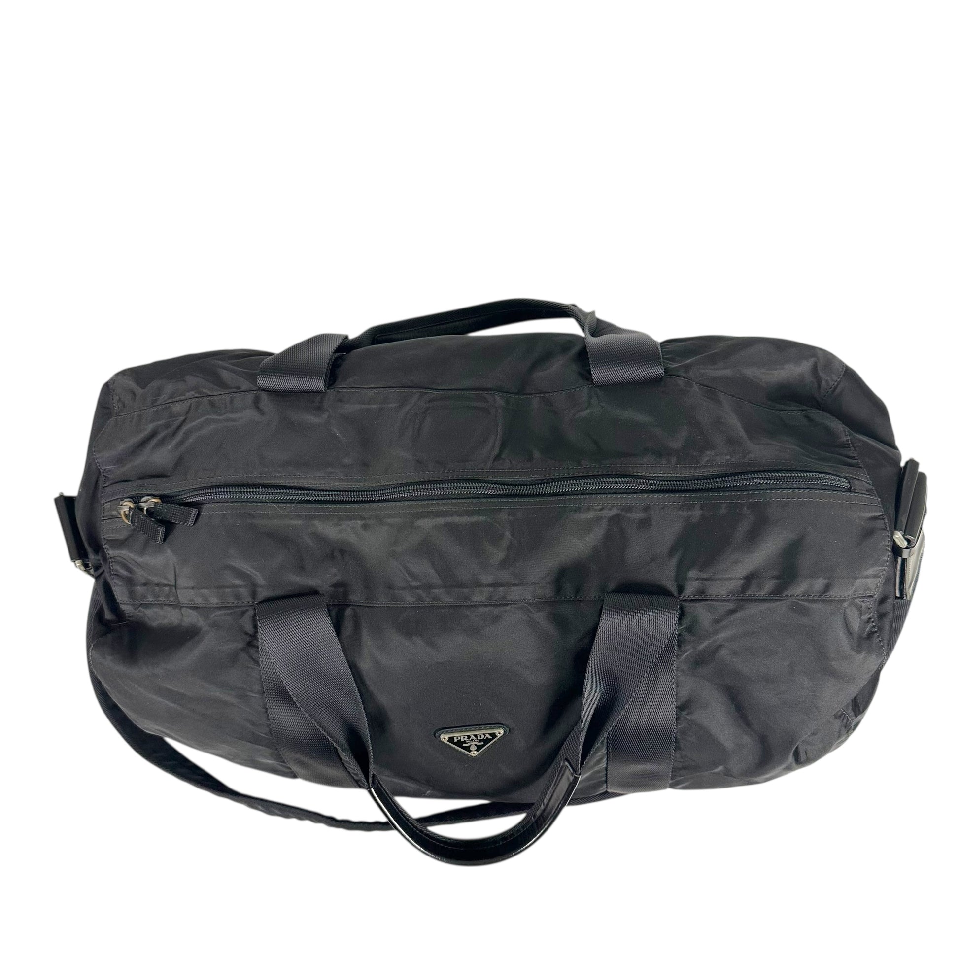 Prada Black Nylon Barrel 2-Way Duffle Bag - Outfit Repeater
