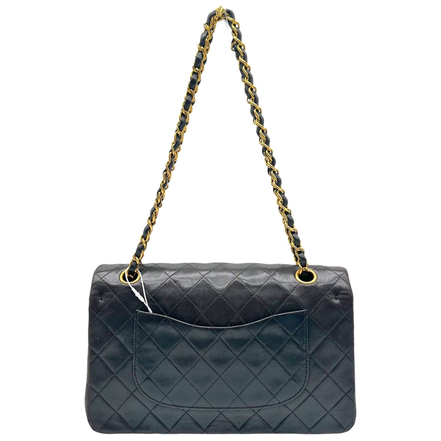 Chanel Black Matelasse Lambskin & Gold Medium Classic Double Flap Bag 1994-96