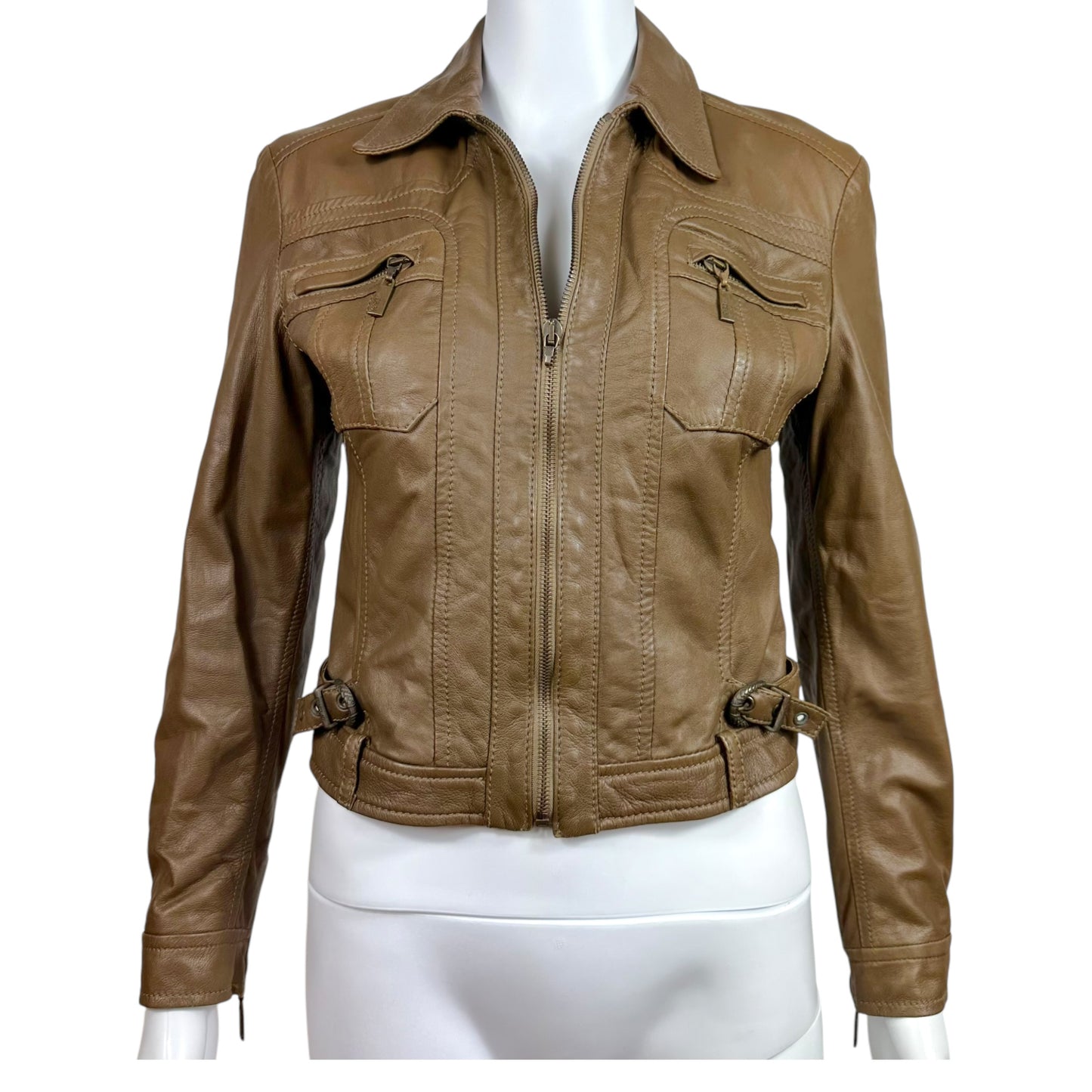 Just Cavalli by Roberto Cavalli Brown Leather Jacket