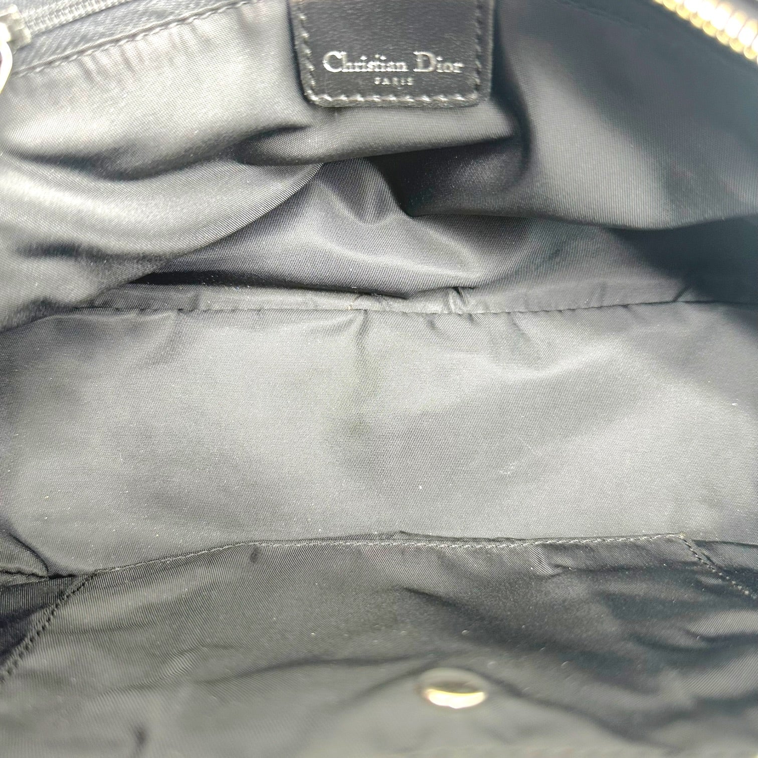 Christian Dior Black Trotter Monogram Small Bowler Handbag