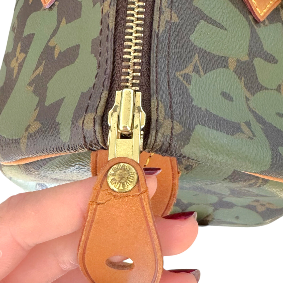 Louis Vuitton Stephen Sprouse Green Graffiti Monogram Speedy Handbag