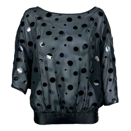 Jean Paul Gaultier Jean's Black Sheer Sequin Blouse