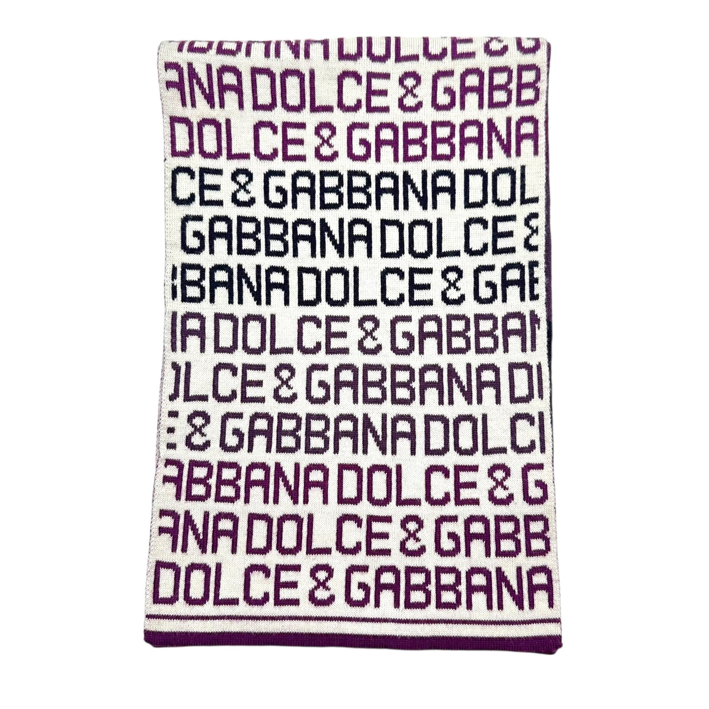 Dolce & Gabbana Purple Spell-Out Monogram Scarf