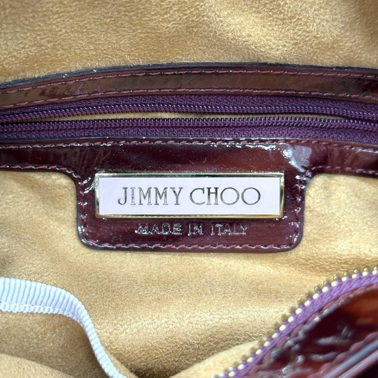 Jimmy Choo Tiger Print Patent Leather Hobo Bag