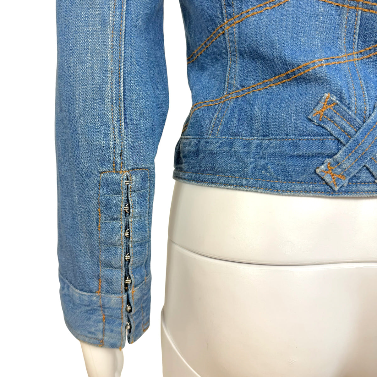 Dolce & Gabbana Denim Jacket Blue Hook & Eye Closure