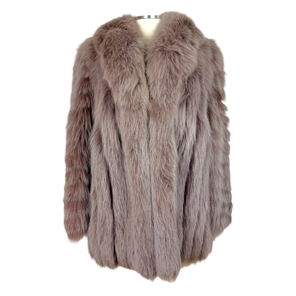 Saga Fox Fox Fur Coat Dusty Light Purple 1990s Vintage