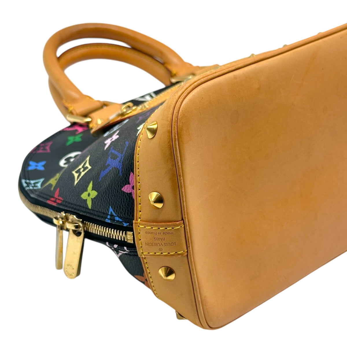 Louis Vuitton Black Multicolor Alma PM Bag