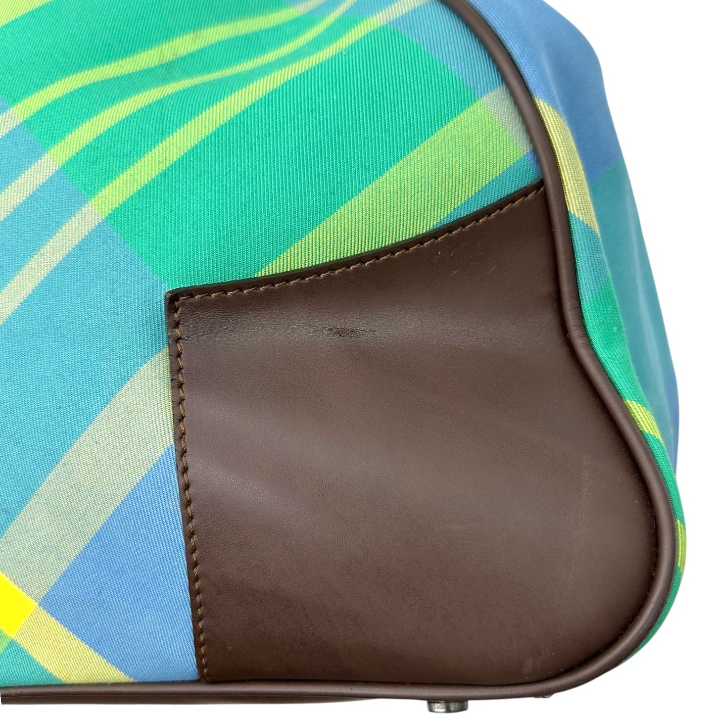 Vivienne Westwood Blue & Green Plaid XL Bowler Bag - Outfit Repeater