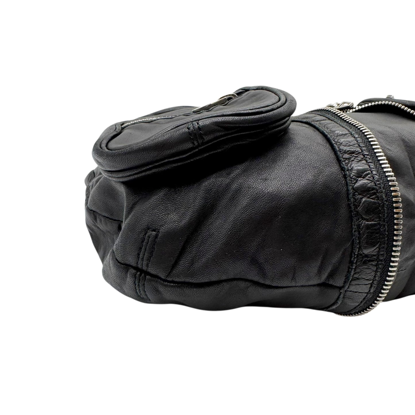 Alexander Wang Black Lambskin Donna Hobo Satchel Bag - Outfit Repeater