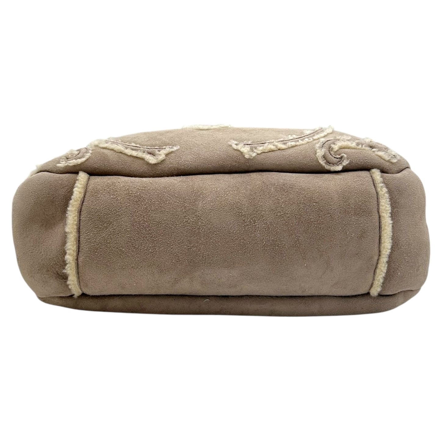 Prada Mink & Shearling 2-Way Embroidered Tote Bag