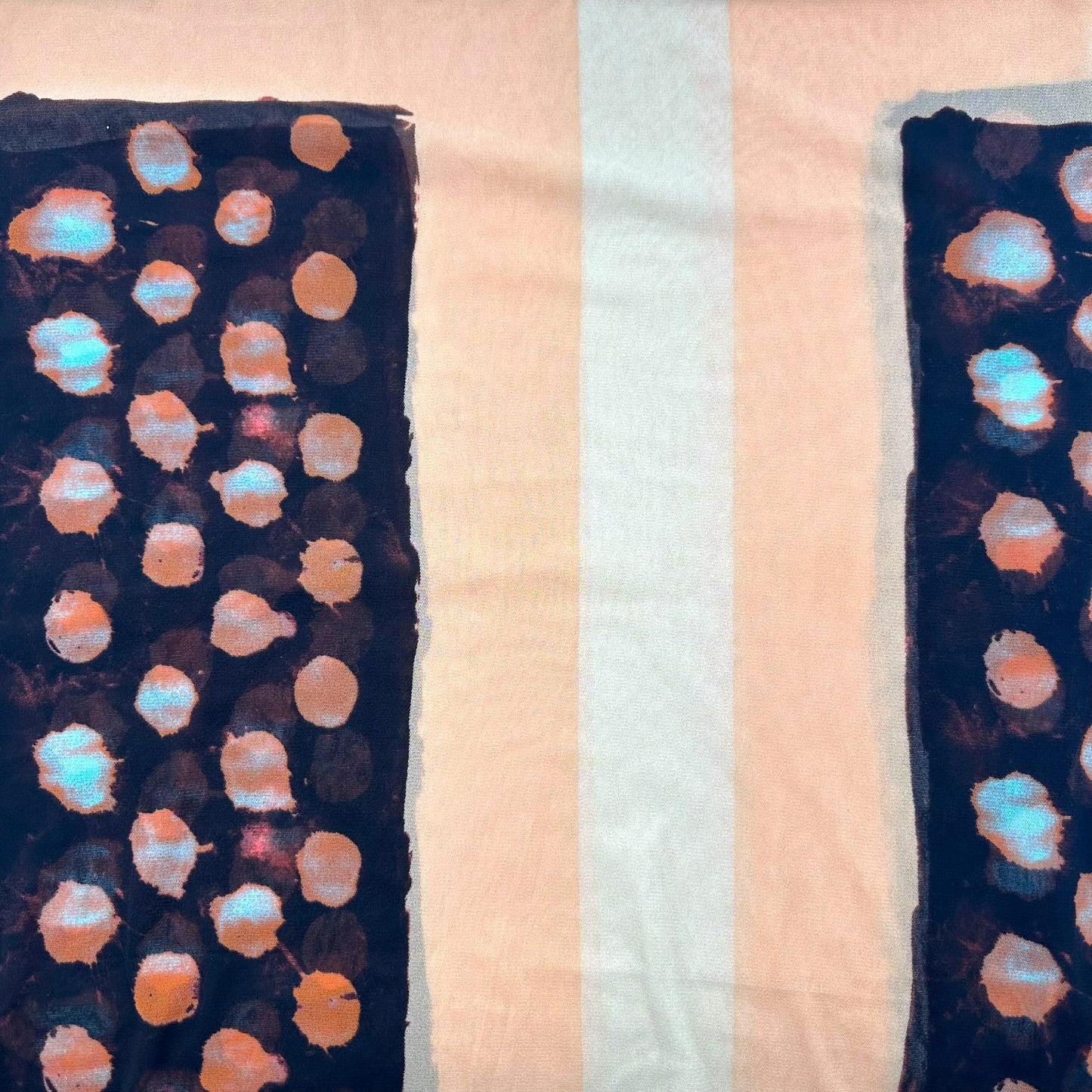 Jean Paul Gaultier Pale Pink Polka Dot Print Mesh XL Sarong Scarf