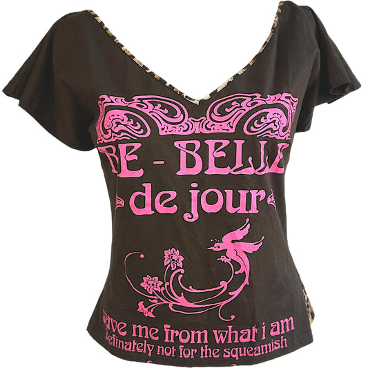D&G Dolce & Gabbana Pink & Leopard 'Belle Du Jour' Graphic T-Shirt