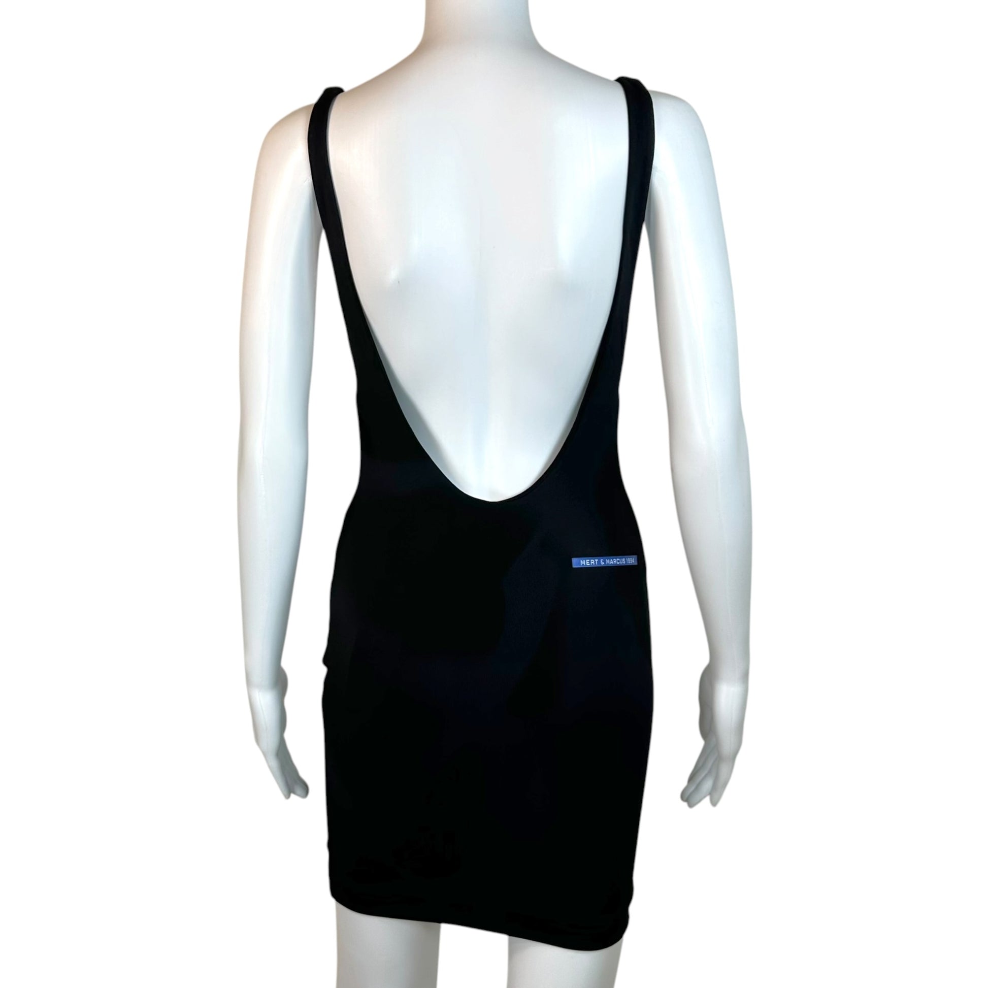 Dsquared2 Mini Dress Black Tie-Dye Open Back Sleeveless