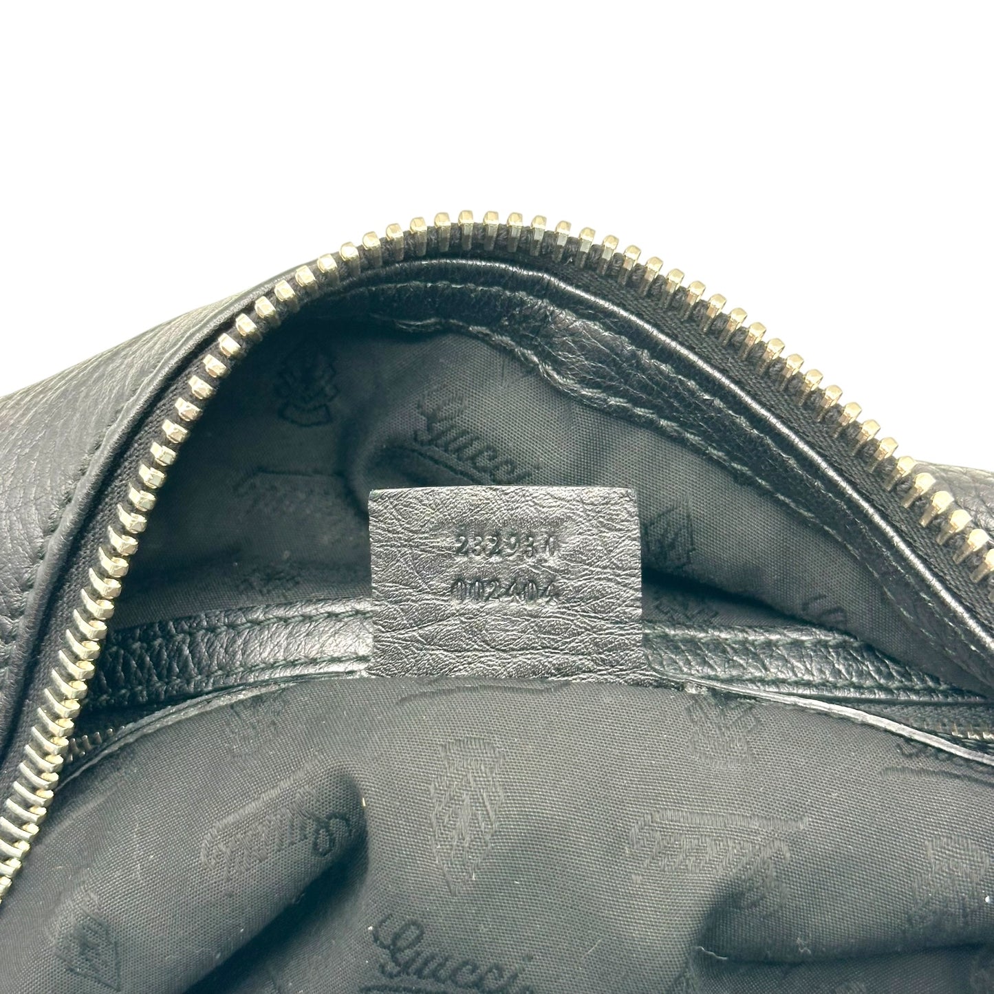 Gucci Black Leather & Bamboo Fringe Hobo Bag