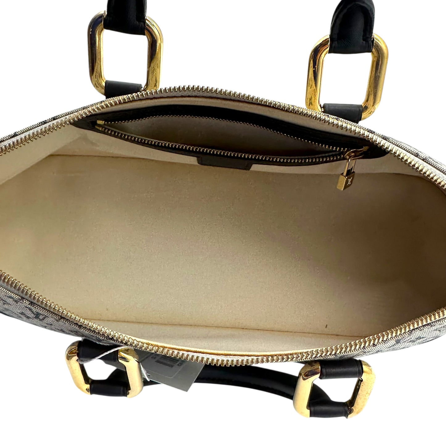 Louis Vuitton Navy Blue Lin Monogram East West Alma Bag - Outfit Repeater