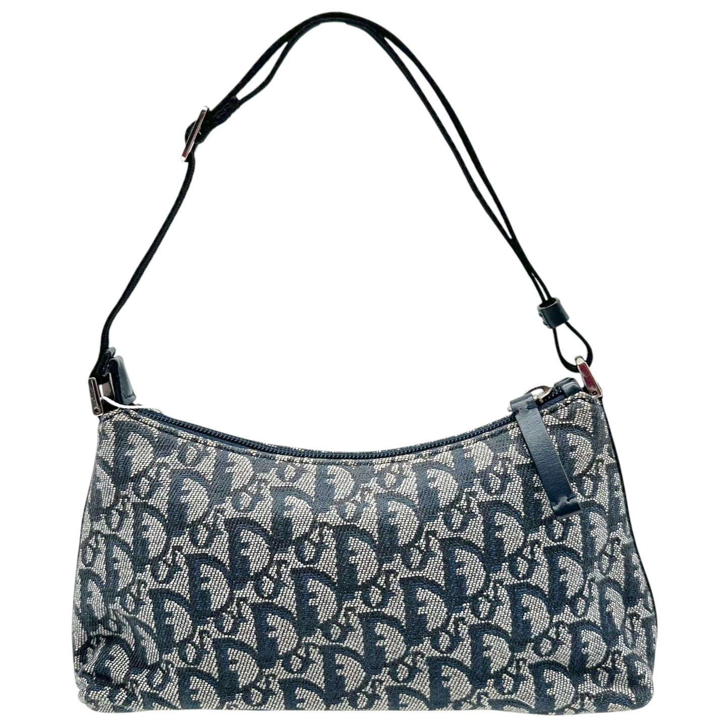 Christian Dior Navy Blue Trotter Monogram Shoulder Pochette Bag