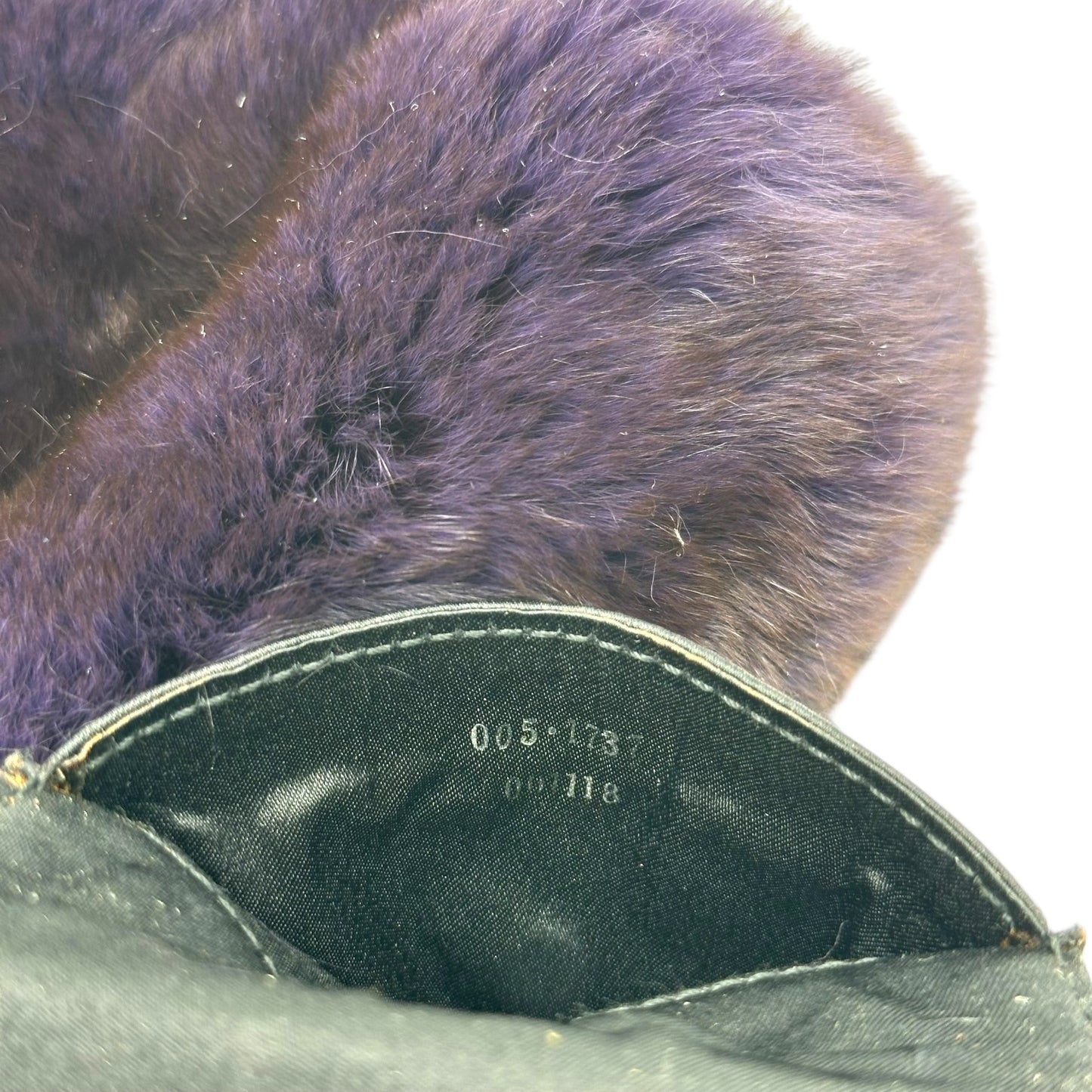 Gucci by Tom Ford Purple Rabbit Fur Mini Bag