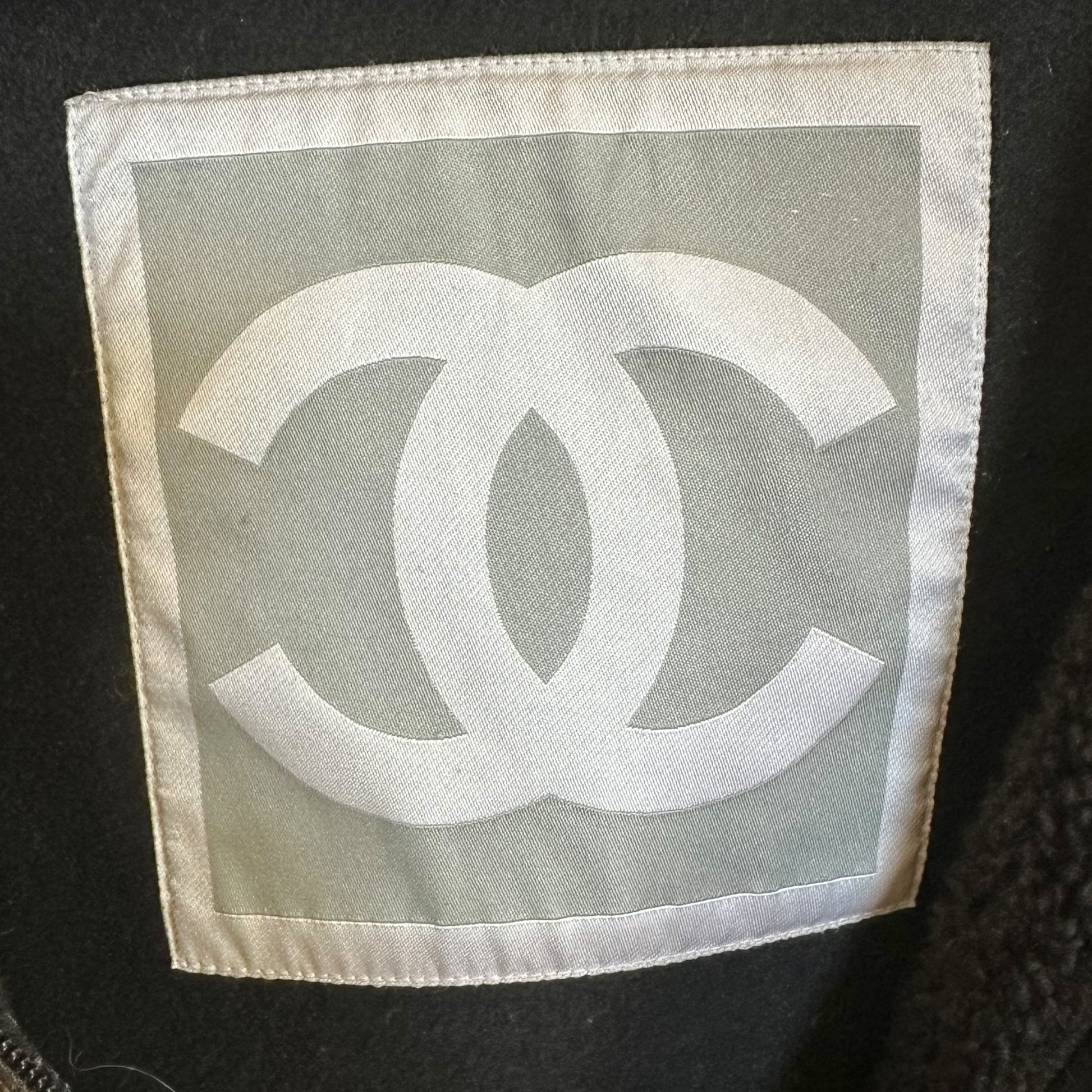 Chanel Sport Autumn 2005 Black Sherpa & Wool Hooded Bomber Jacket - Outfit Repeater