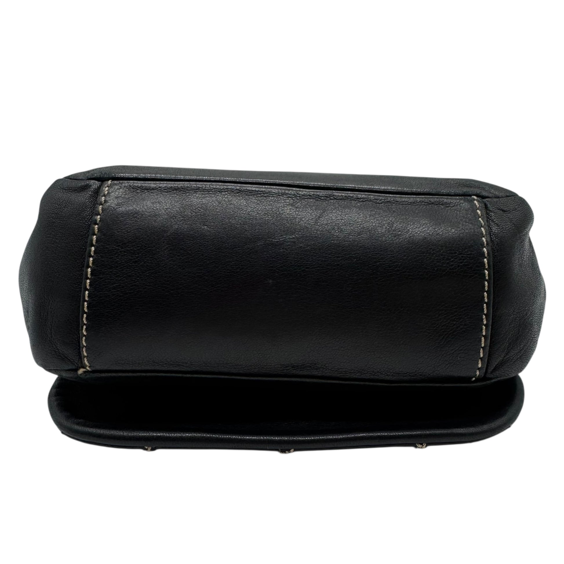 Chanel Black Lambskin Wild Stitch Quilted Shoulder Bag 2003-2004 - Outfit Repeater