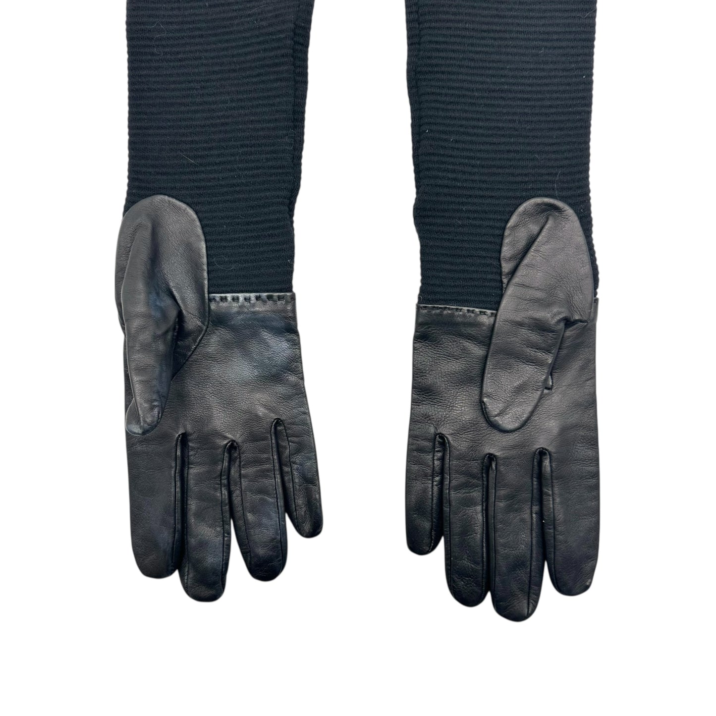 Chanel Lambskin & Wool Elbow Length Gloves