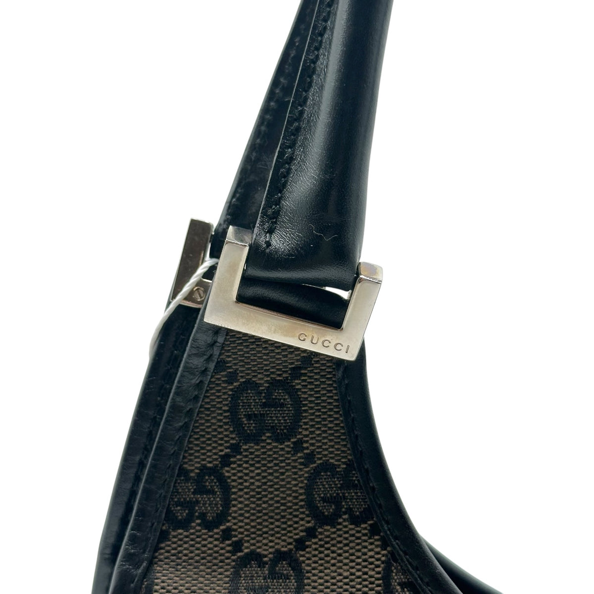 Gucci Jackie Shoulder Bag Brown Black Monogram Canvas