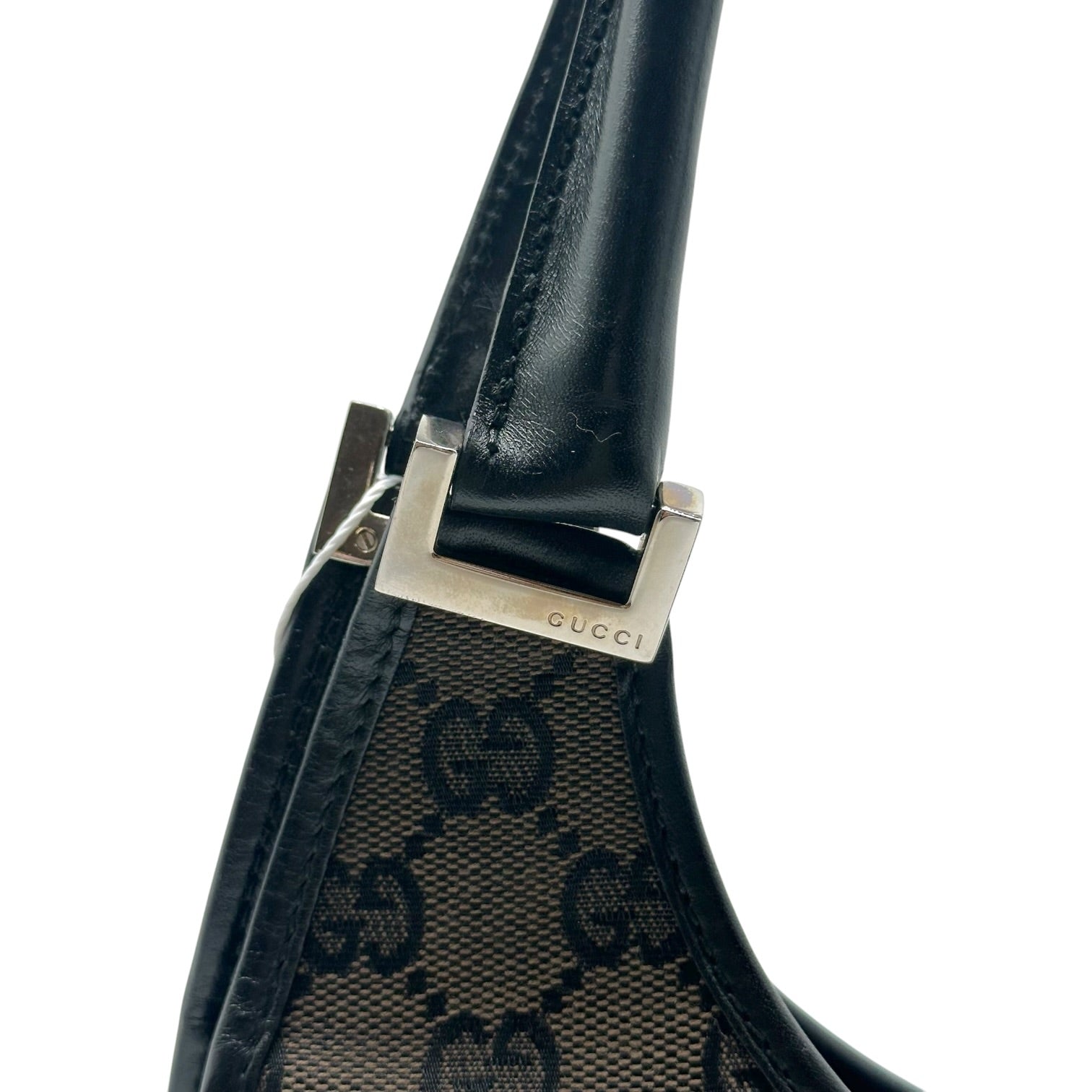 Gucci Jackie Shoulder Bag Brown Black Monogram Canvas