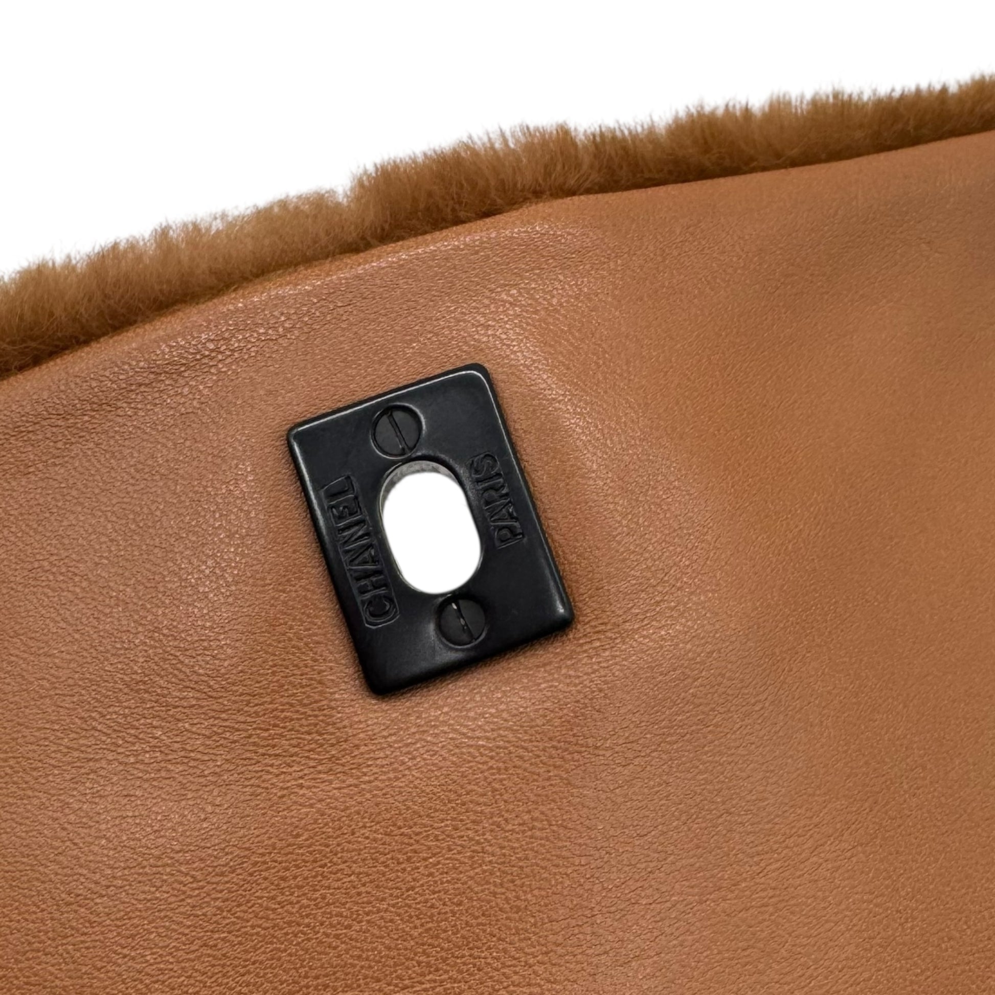 Chanel Brown & Black Rabbit Fur Matelasse Flap Bag 2000-02 - Outfit Repeater