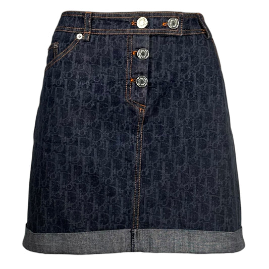 Christian Dior S/S 2006 Flight Monogram Denim Mini Skirt