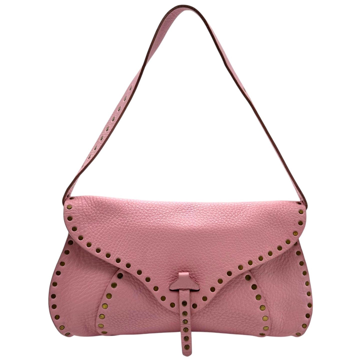 Celine Light Pink Studded Poulbot Bag