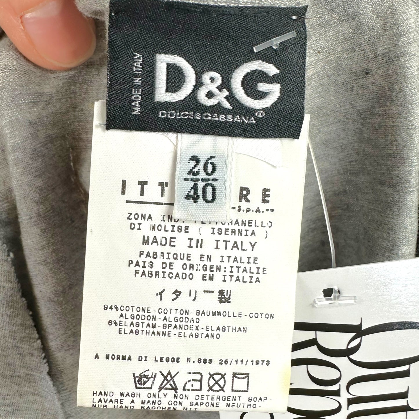 D&G Dolce & Gabbana Sports Graphic Lace Up Off-Shoulder T-Shirt