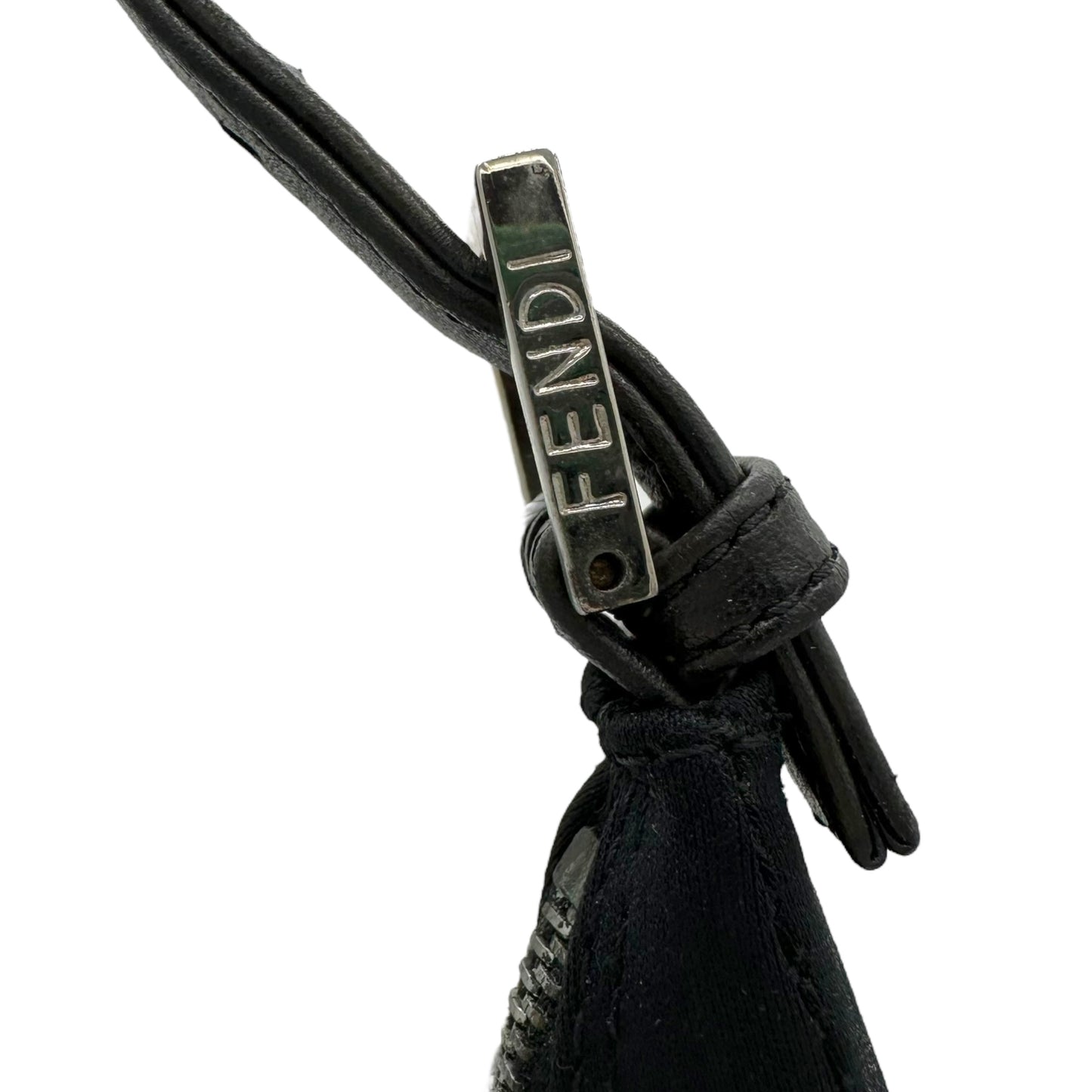 Fendi Black Neoprene Croissant Shoulder Bag - Outfit Repeater