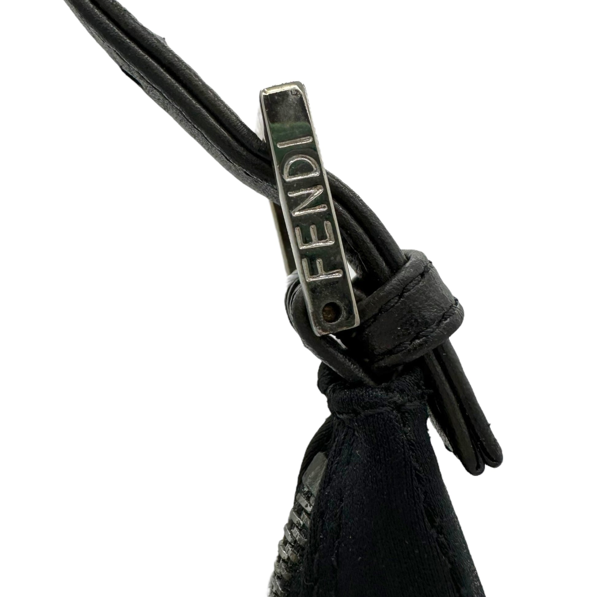 Fendi Black Neoprene Croissant Shoulder Bag - Outfit Repeater