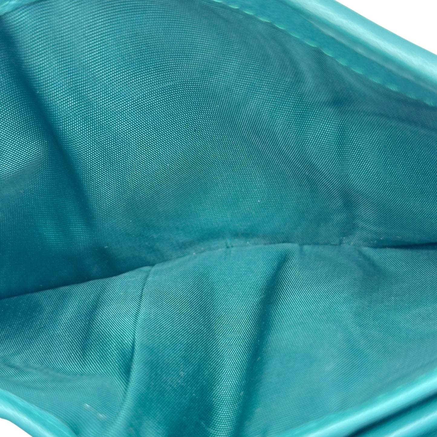 Miu Miu Bi-Fold Wallet Teal Green Matelasse Quilted Leather