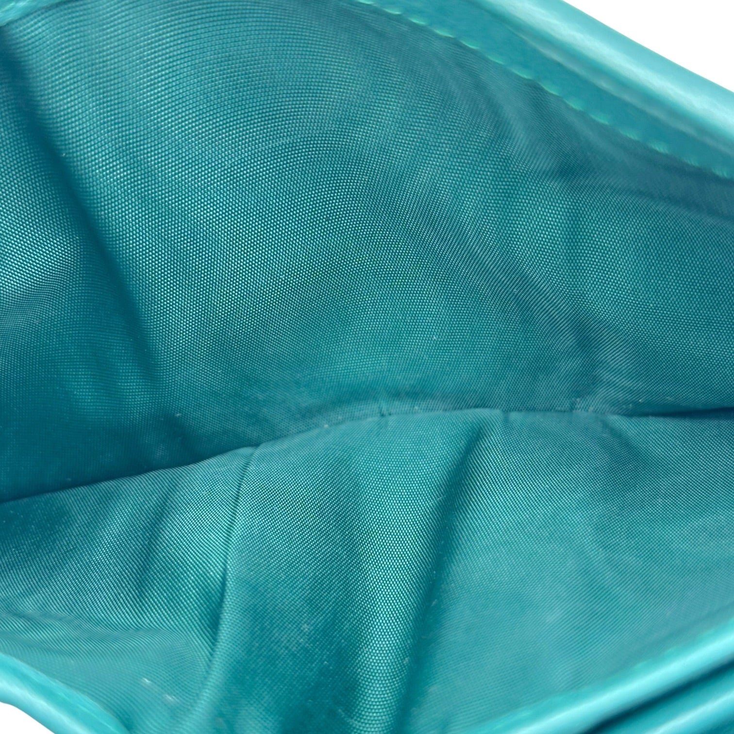 Miu Miu Bi-Fold Wallet Teal Green Matelasse Quilted Leather
